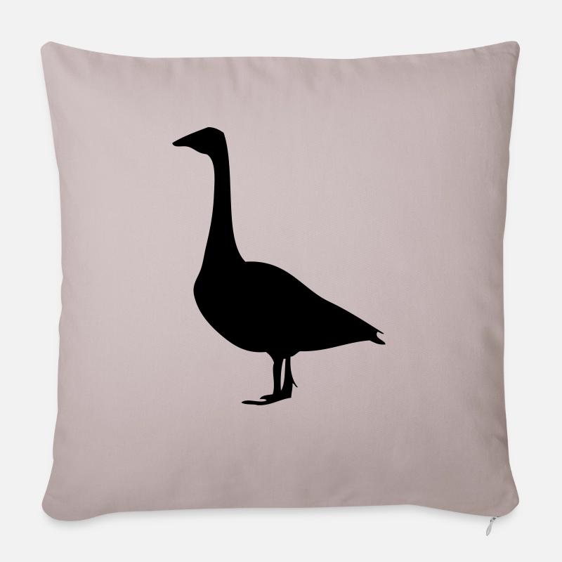 Gans - Sofakissen mit Füllung 45 x 45 cm - helles Taupe