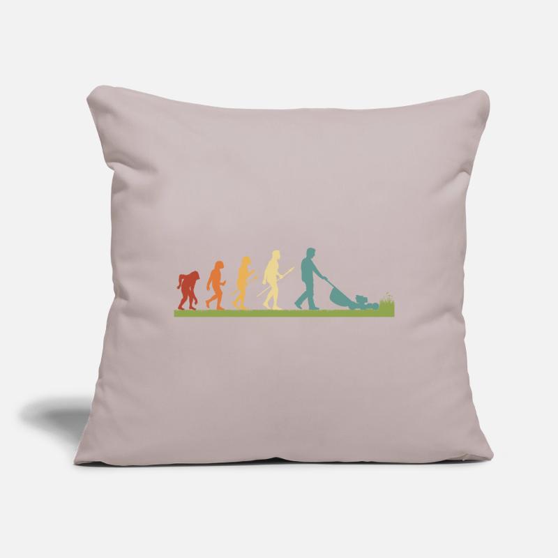 Mann mäht Rasen EVOLUTION Kleingarten Rasenmäher Sofakissen mit Füllung 45 x 45 cm