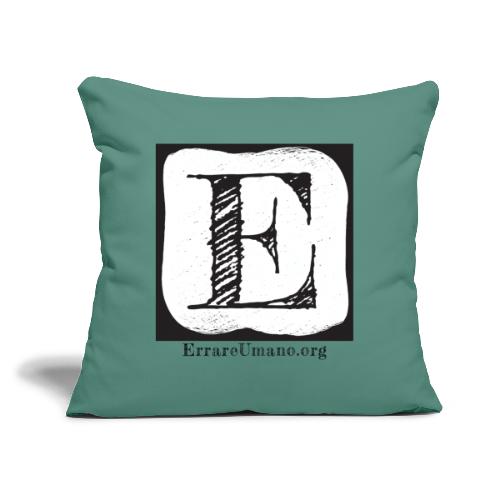 Logo ErrareUmano (scritta nera) - Cuscino da divano 45 x 45 cm con riempimento
