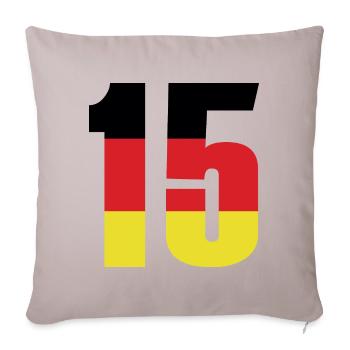 15 Number Germany Jersey - Sofa pillow with filling 45cm x 45cm - light taupe - Front