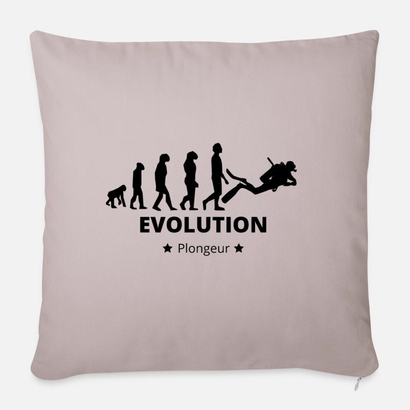 Evolution - Diver - Sofa pillow with filling 45cm x 45cm - light taupe