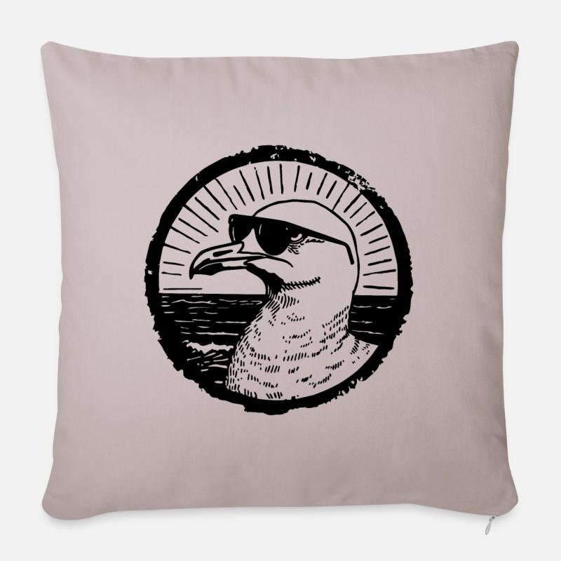 Möwe - Sofakissen mit Füllung 45 x 45 cm - helles Taupe