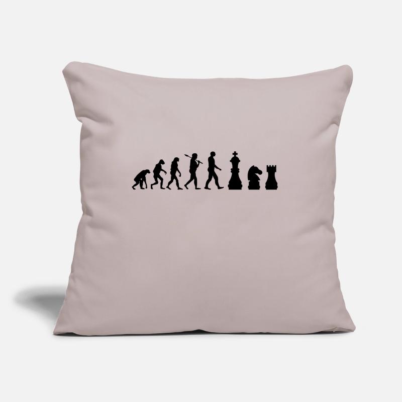 Chess pieces Evolution chess gift Sofa pillow with filling 45cm x 45cm