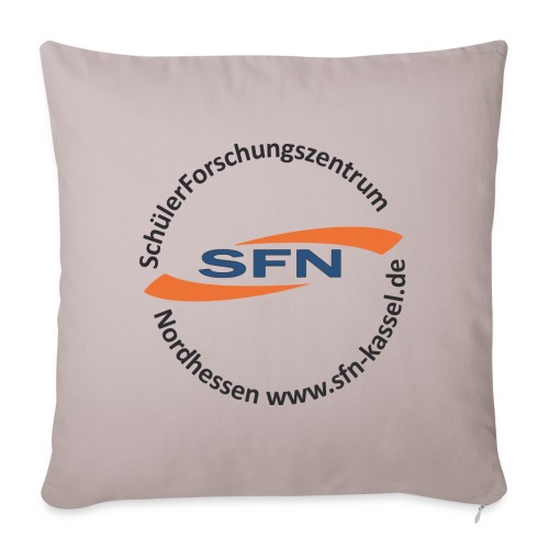 SFN Logo mit rundem Text in schwarz - Sofakissen mit Füllung 45 x 45 cm