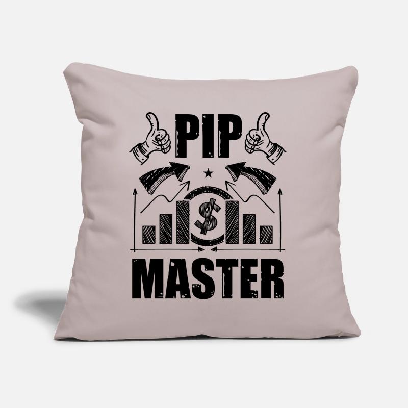 Pip Master Drôle de cotation de trading Forex Coussin et housse de 45 x 45 cm