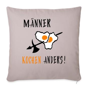 Chef, maître du grill - Coussin et housse de 45 x 45 cm - taupe clair - Devant