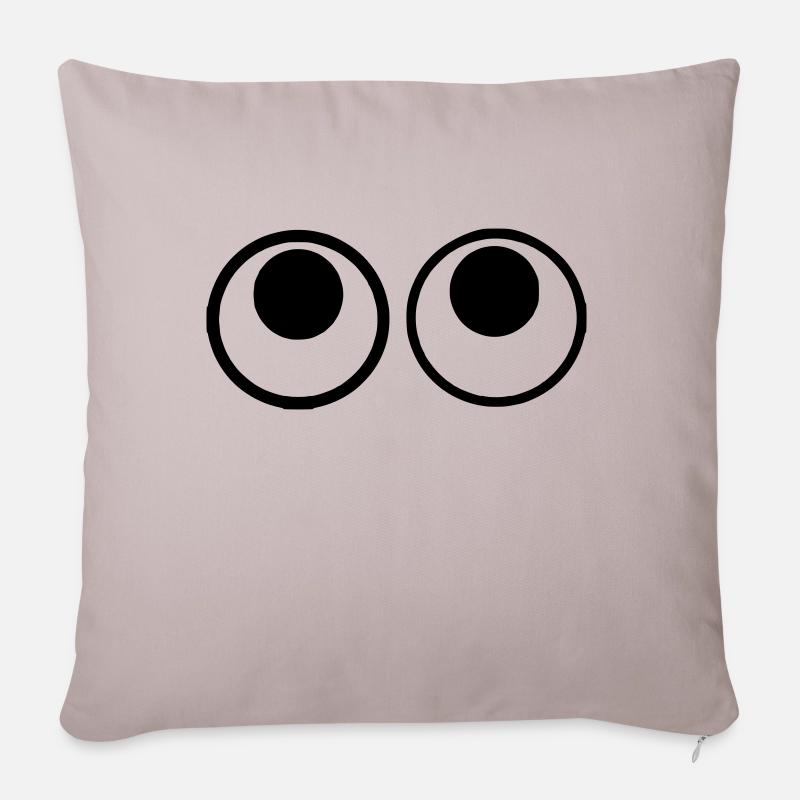 comic augen 4 - Sofakissen mit Füllung 45 x 45 cm - helles Taupe