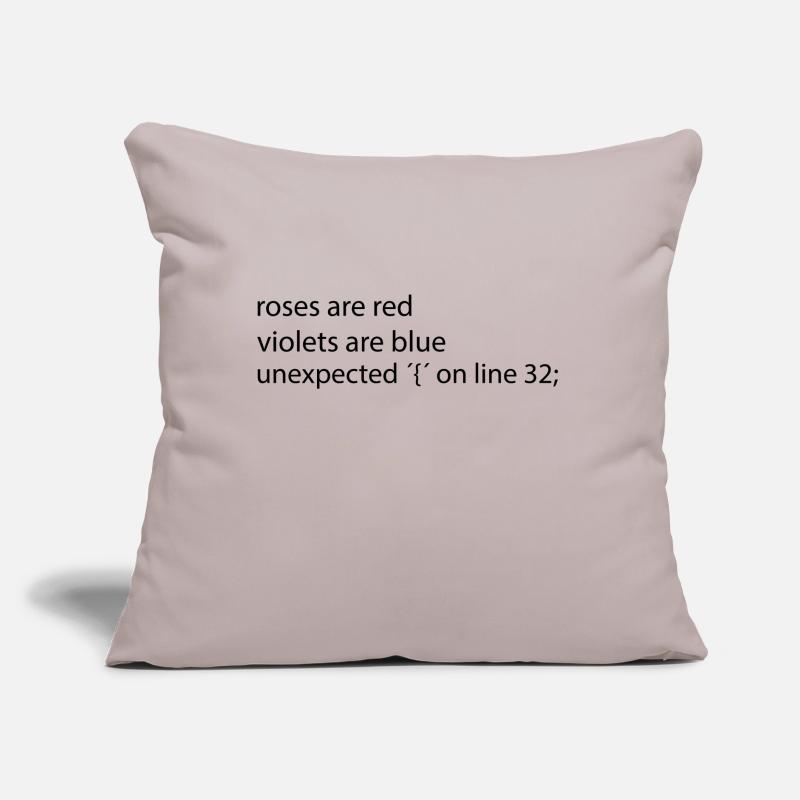 Programmer IT nerd funny shirt error message Sofa pillow with filling 45cm x 45cm