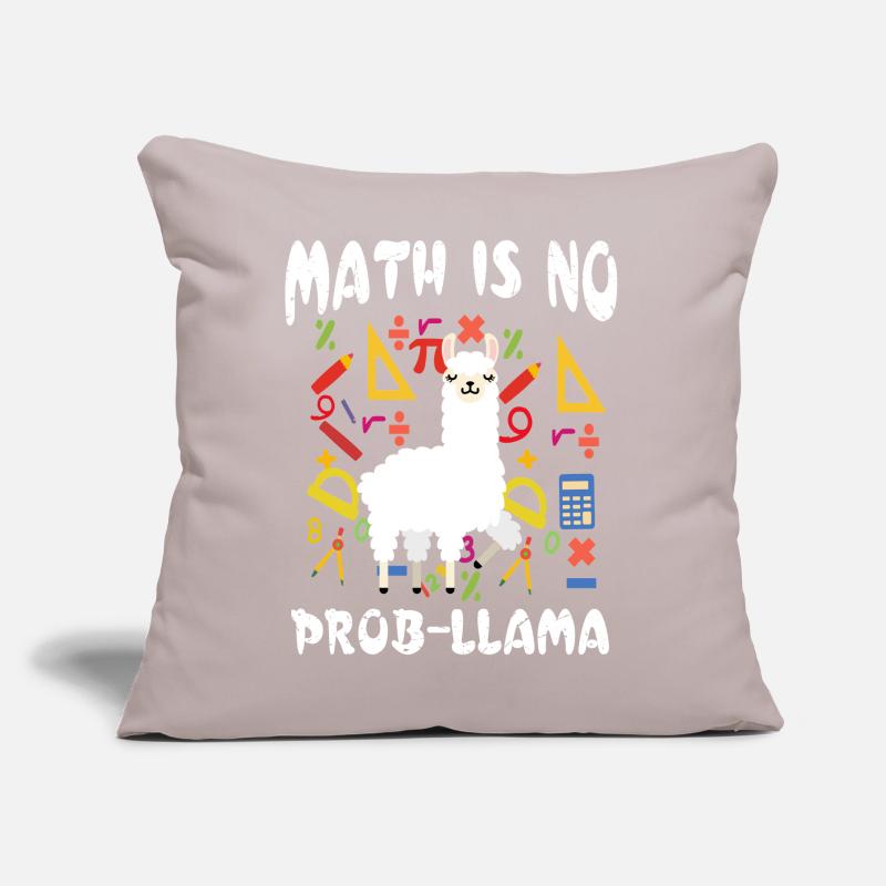 Math is no problem funny math llama Sofa pillow with filling 45cm x 45cm