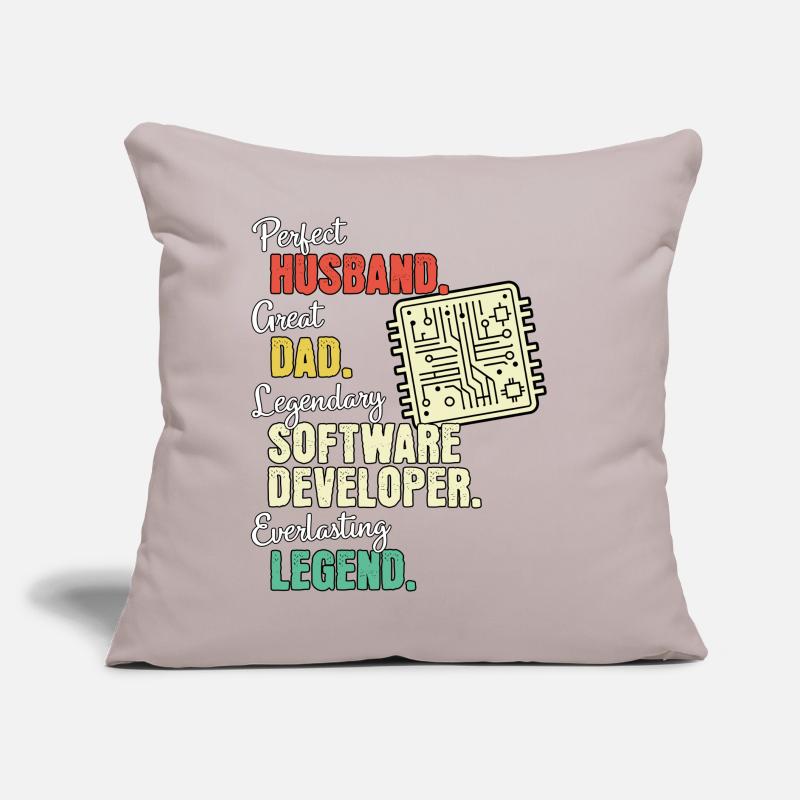 Software Developer Dad Sofa pillow with filling 45cm x 45cm
