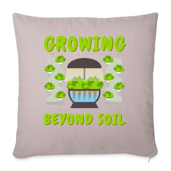 Cultiver au-delà du sol - Coussin et housse de 45 x 45 cm - taupe clair - Devant