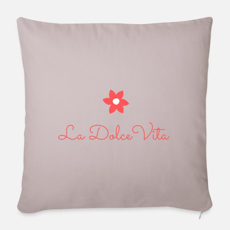 La Dolce Vita - Coussin et housse de 45 x 45 cm - taupe clair