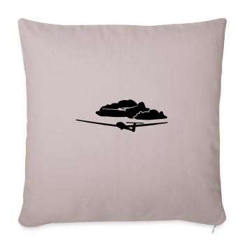 Glider Glider Glider Pilot Pilot - Sofa pillow with filling 45cm x 45cm - light taupe - Front