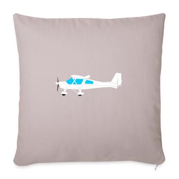 Flugzeug Pilot Flieger Ultraleichtflugzeug UL c42 - Sofakissen mit Füllung 45 x 45 cm - helles Taupe - Vorne