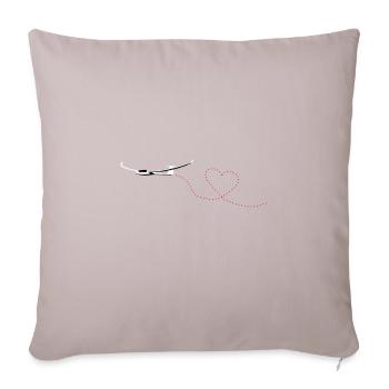 Glider Gliding Gliding Gliding Glider - Sofa pillow with filling 45cm x 45cm - light taupe - Front