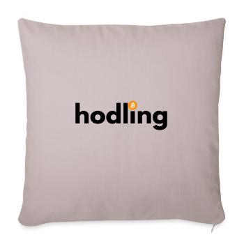 Hodling - Sofa pillow with filling 45cm x 45cm - light taupe - Front