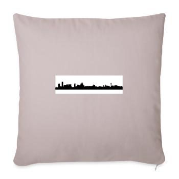 liverpool skyline silhouette - Sofakissen mit Füllung 45 x 45 cm - helles Taupe - Vorne