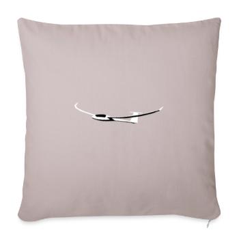 Glider Glider Glider Pilot Pilot - Sofa pillow with filling 45cm x 45cm - light taupe - Front