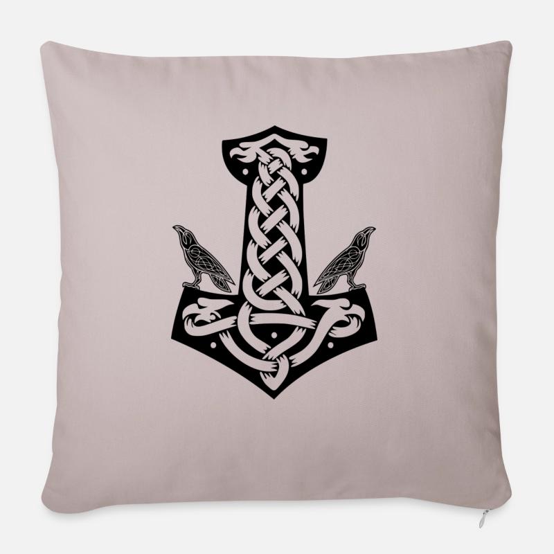 Mjölnir - Coussin et housse de 45 x 45 cm - taupe clair