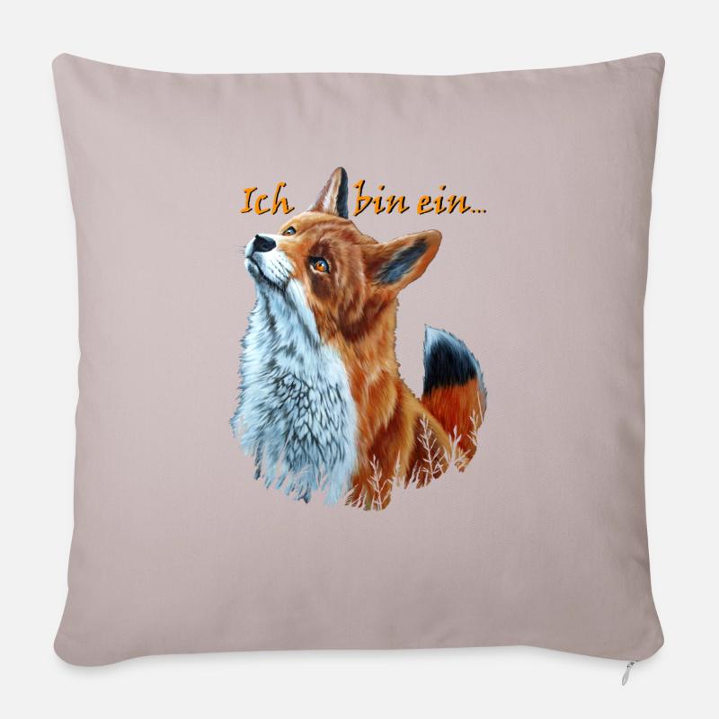 Renard 2 - Coussin et housse de 45 x 45 cm - taupe clair