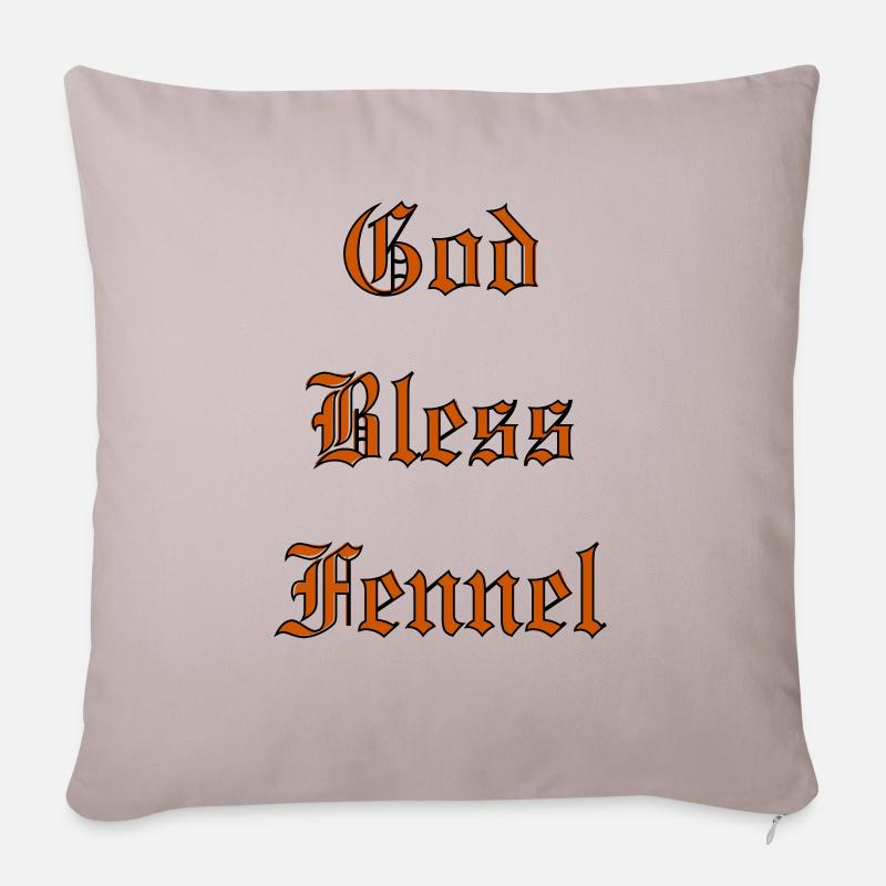 GodBlessFennel - Sofakissen mit Füllung 45 x 45 cm - helles Taupe