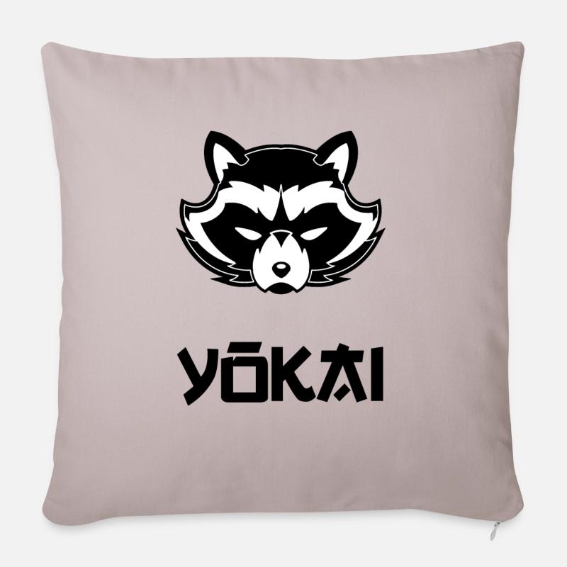 yokai blak - Coussin et housse de 45 x 45 cm - taupe clair