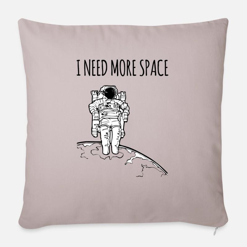 J'ai besoin d'espace / idée cadeau - Coussin et housse de 45 x 45 cm - taupe clair