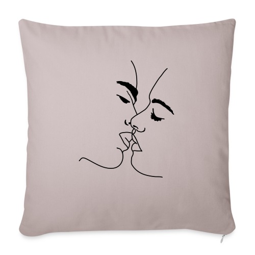 bacio labbra kb2 - Cuscino da divano 45 x 45 cm con riempimento