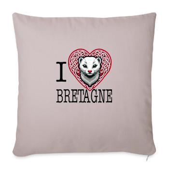 I Love Bretagne Tribal Celtic Ermine - Sofa pillow with filling 45cm x 45cm - light taupe - Front