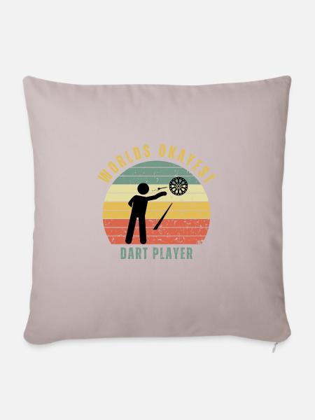 okayest dart player - Sofakissen mit Füllung 45 x 45 cm - helles Taupe