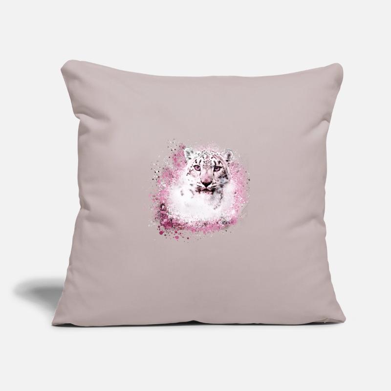 snow leopard,cat,leopard,white,wildcat Sofa pillow with filling 45cm x 45cm