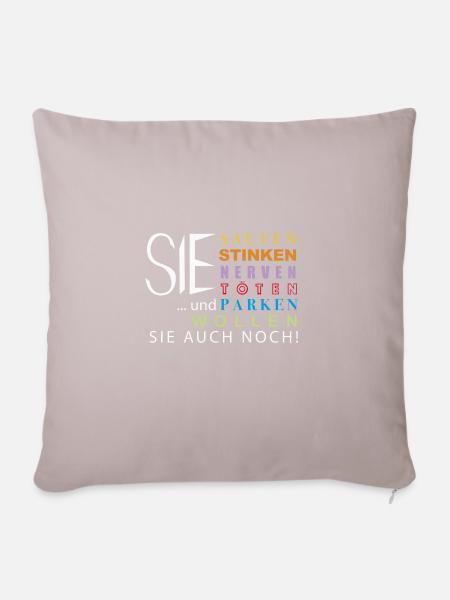 Autos wollen parken - Sofakissen mit Füllung 45 x 45 cm - helles Taupe