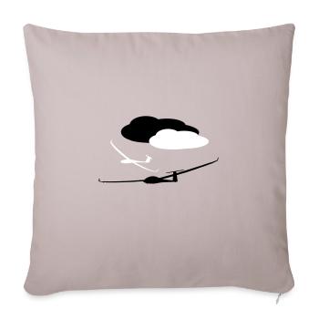 Glider Glider Gliding Glider Pilot - Sofa pillow with filling 45cm x 45cm - light taupe - Front