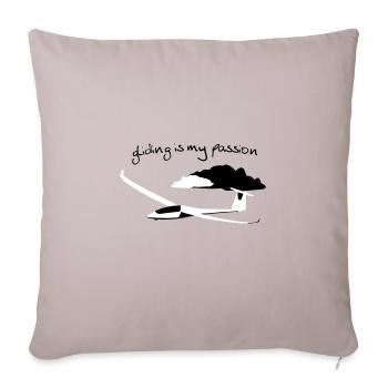 Glider Gliding Gliding Gliding Glider - Sofa pillow with filling 45cm x 45cm - light taupe - Front