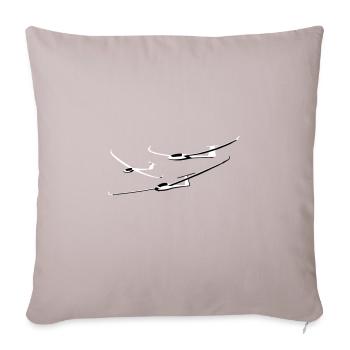 Glider Gliding Glider Glider Pilot Pilot - Sofa pillow with filling 45cm x 45cm - light taupe - Front