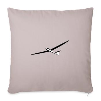 Glider Gliding Glider Glider Pilot Pilot - Sofa pillow with filling 45cm x 45cm - light taupe - Front