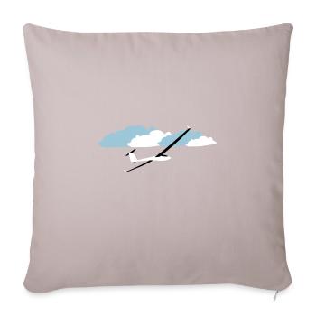 Pilote de planeur planeur volant pilote de planeur - Coussin et housse de 45 x 45 cm - taupe clair - Devant