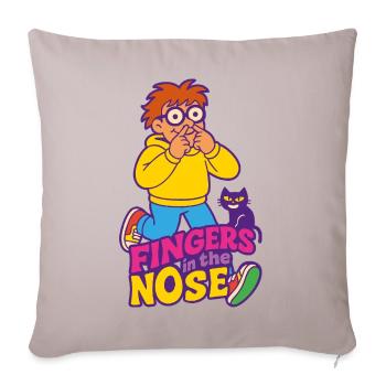 Fingers in the nose - Sofa pillow with filling 45cm x 45cm - light taupe - Front