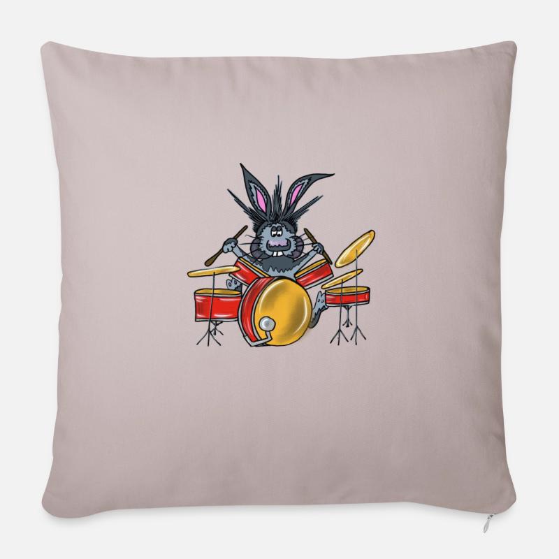 tamburi - Cuscino da divano 45 x 45 cm con riempimento - grigio chiaro