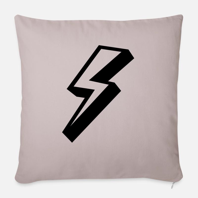 blitz donner himmel - Sofakissen mit Füllung 45 x 45 cm - helles Taupe