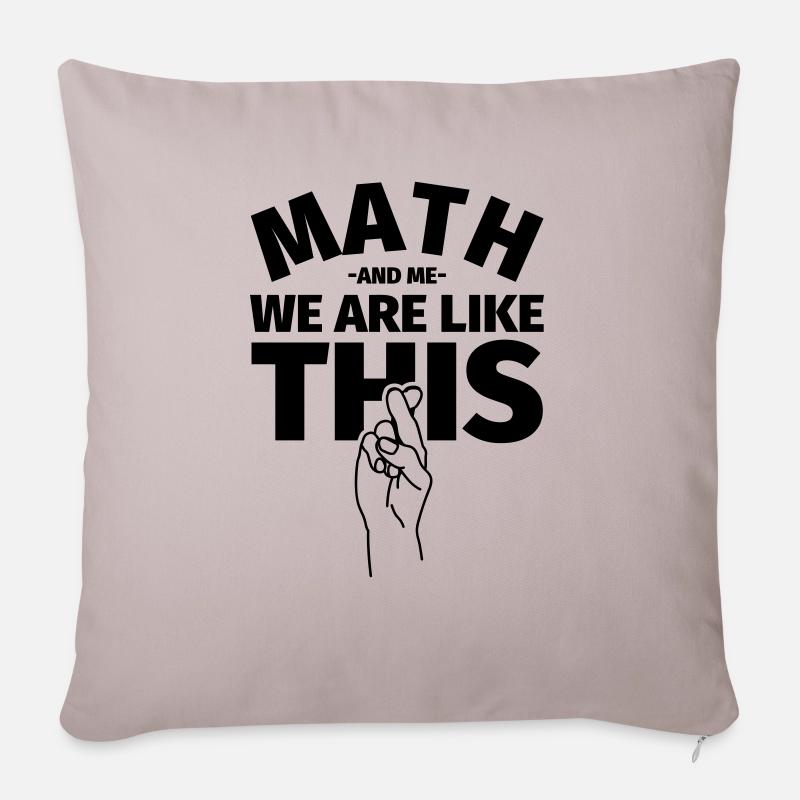 Mathe Geschenk - Sofakissen mit Füllung 45 x 45 cm - helles Taupe