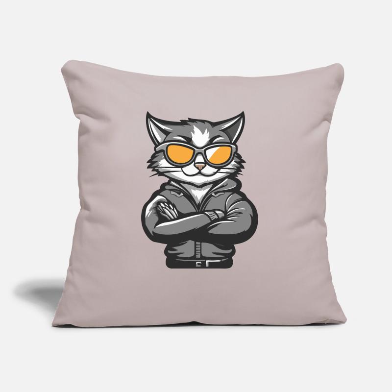 Katze Comic Cool Sofakissen mit Füllung 45 x 45 cm
