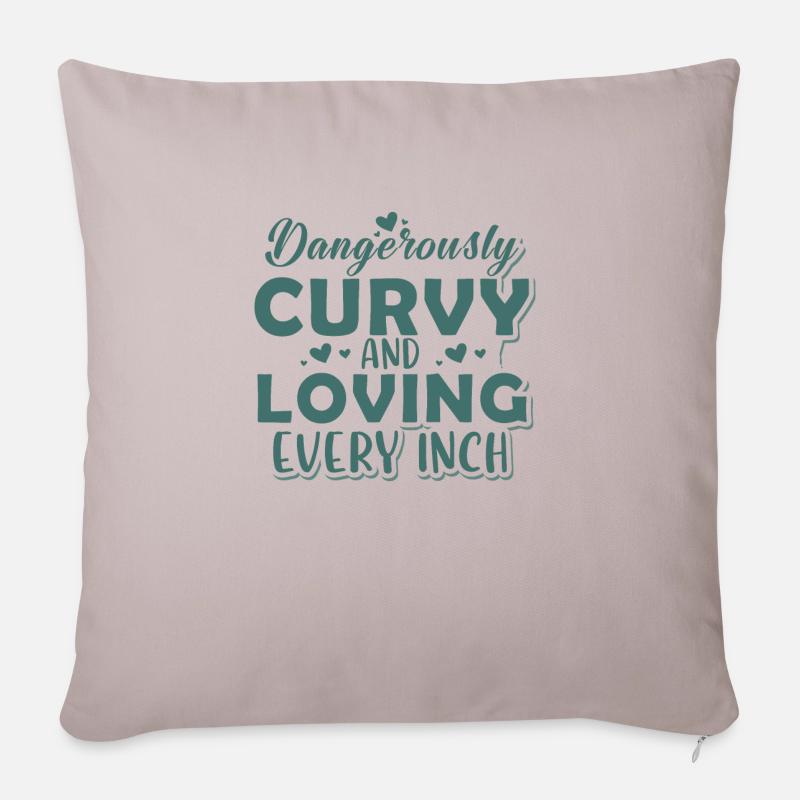 Curvy Poussin Acceptation Du Corps Confiant - Coussin et housse de 45 x 45 cm - taupe clair