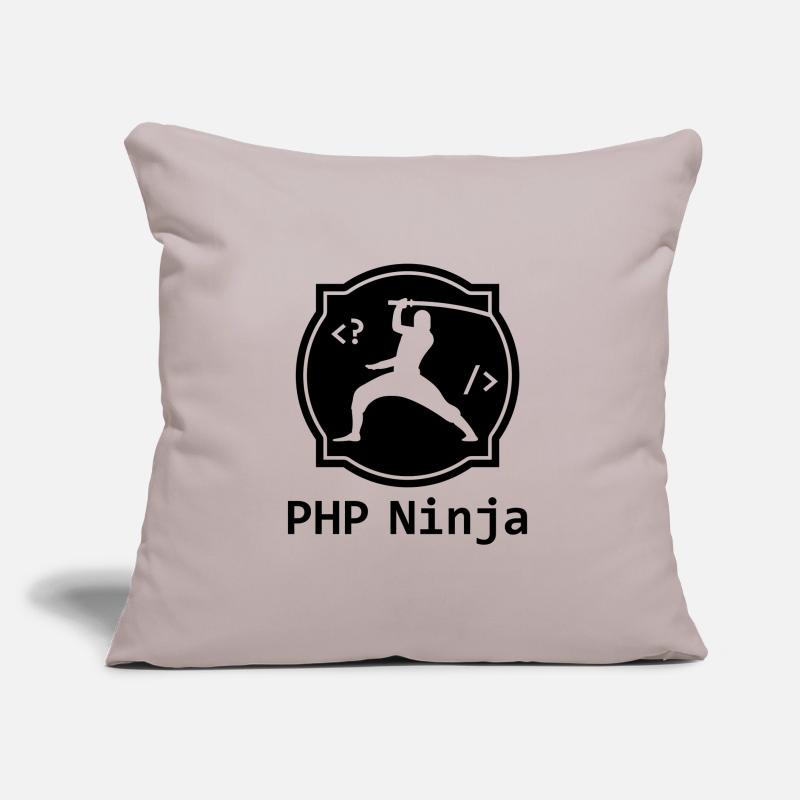 PHP Ninja - Programmeur PHP Coder Nerd Webdesign Coussin et housse de 45 x 45 cm