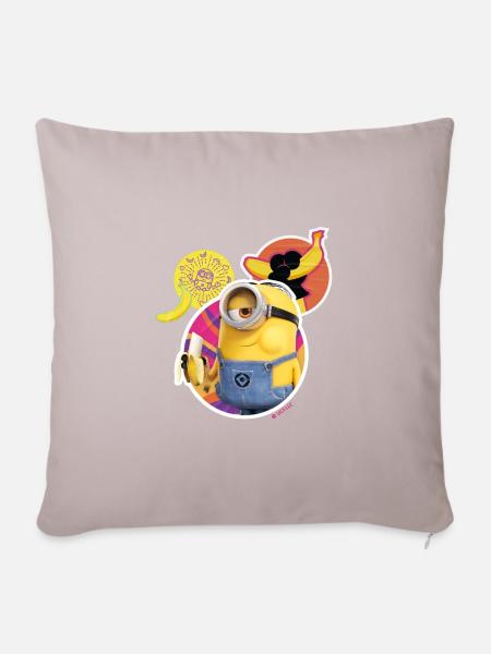 Minions Stuart Mit Banane - Sofakissen mit Füllung 45 x 45 cm - helles Taupe