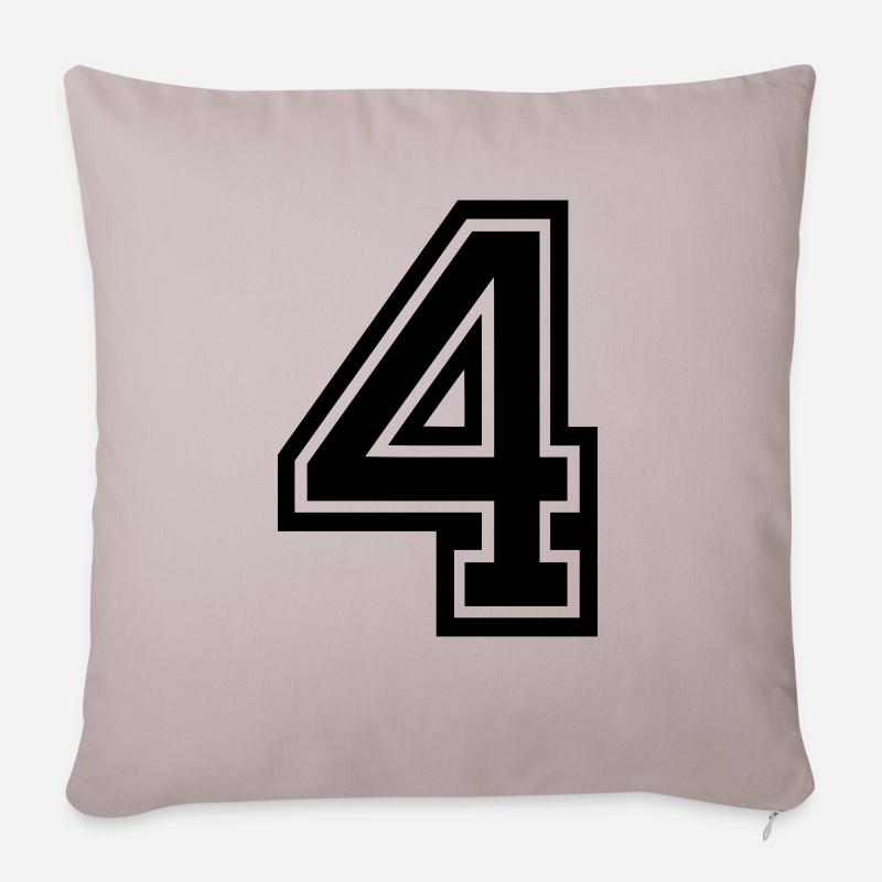 4 - Sofakissen mit Füllung 45 x 45 cm - helles Taupe