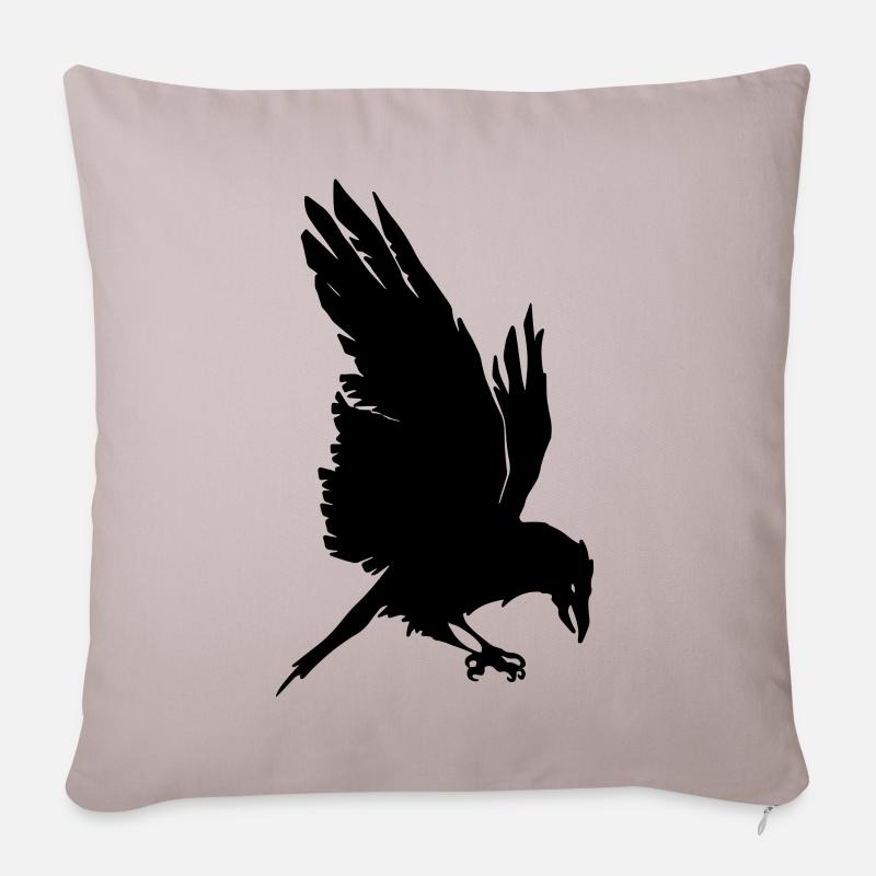Crow - Coussin et housse de 45 x 45 cm - taupe clair