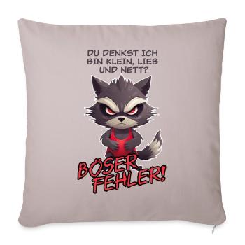 NICHT Klein, Lieb und Nett - dunkel - Sofakissen mit Füllung 45 x 45 cm - helles Taupe - Vorne