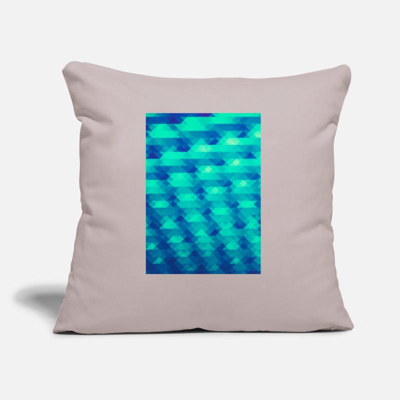 Triangle pattern geometry - (HDR green) design Coussin et housse de 45 x 45 cm