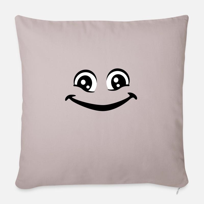 yeux - Coussin et housse de 45 x 45 cm - taupe clair